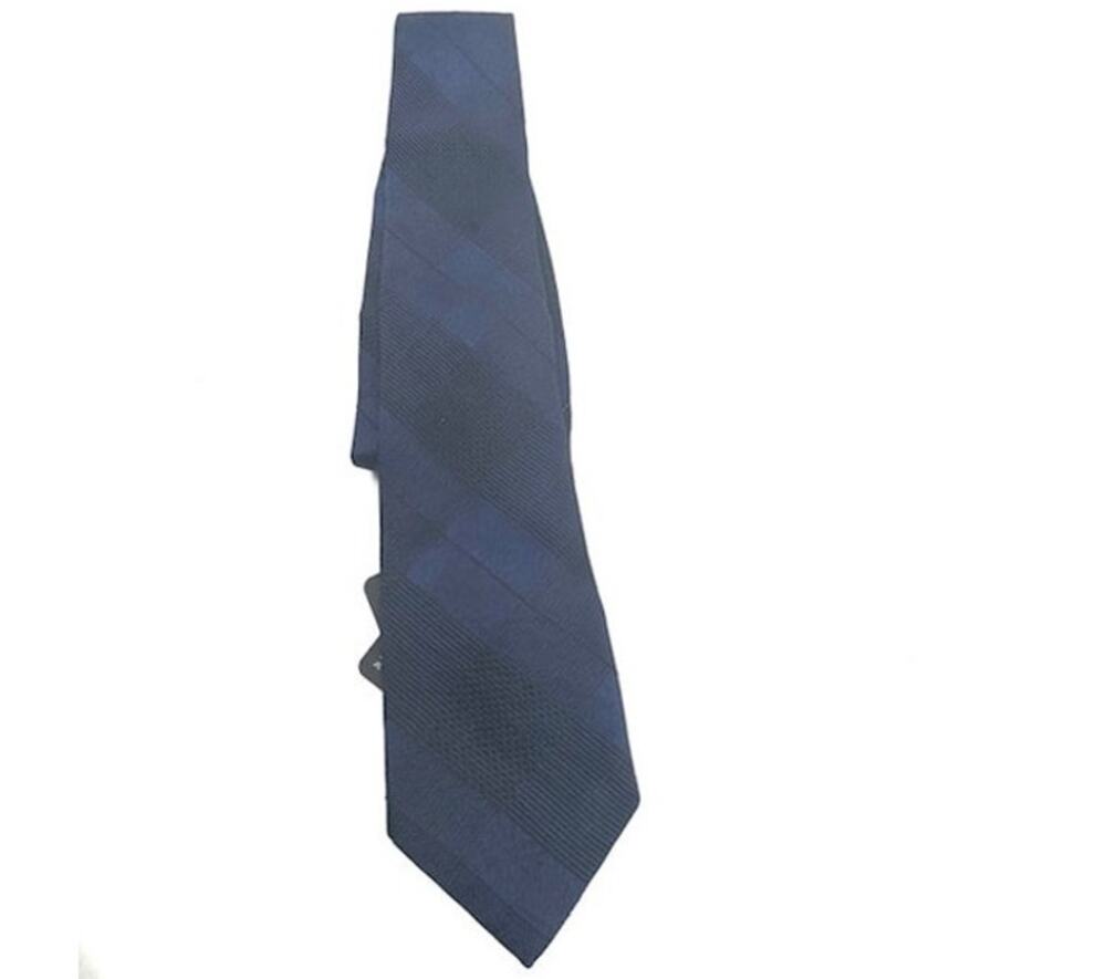 Dries Van Noten NWT Silk Tie Black & Blue Designer Luxury Neck Tie